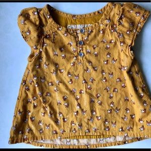 Osh kosh yellow fox girls shirt 2T